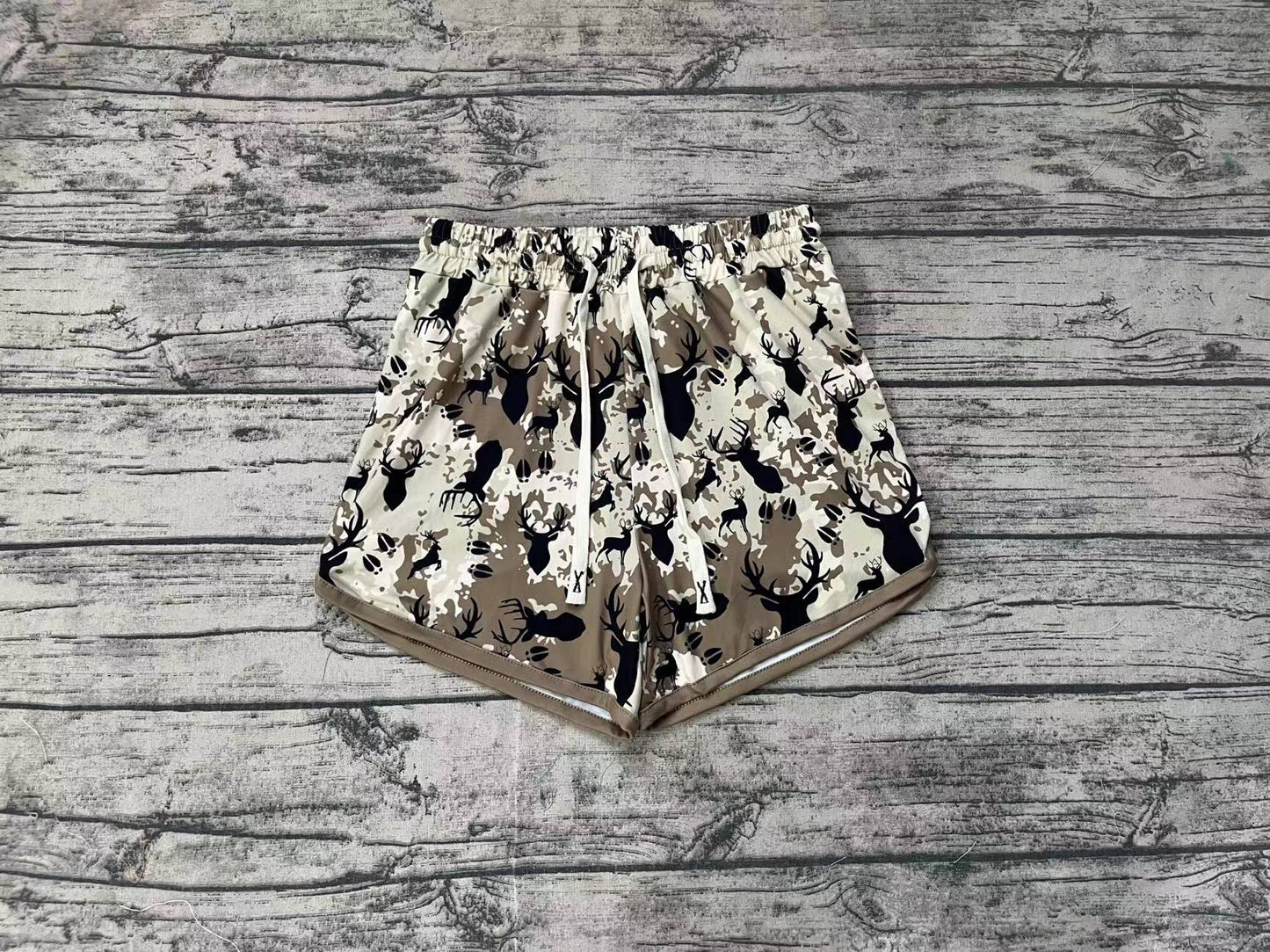 Pre order adult deer print shorts woman bottom