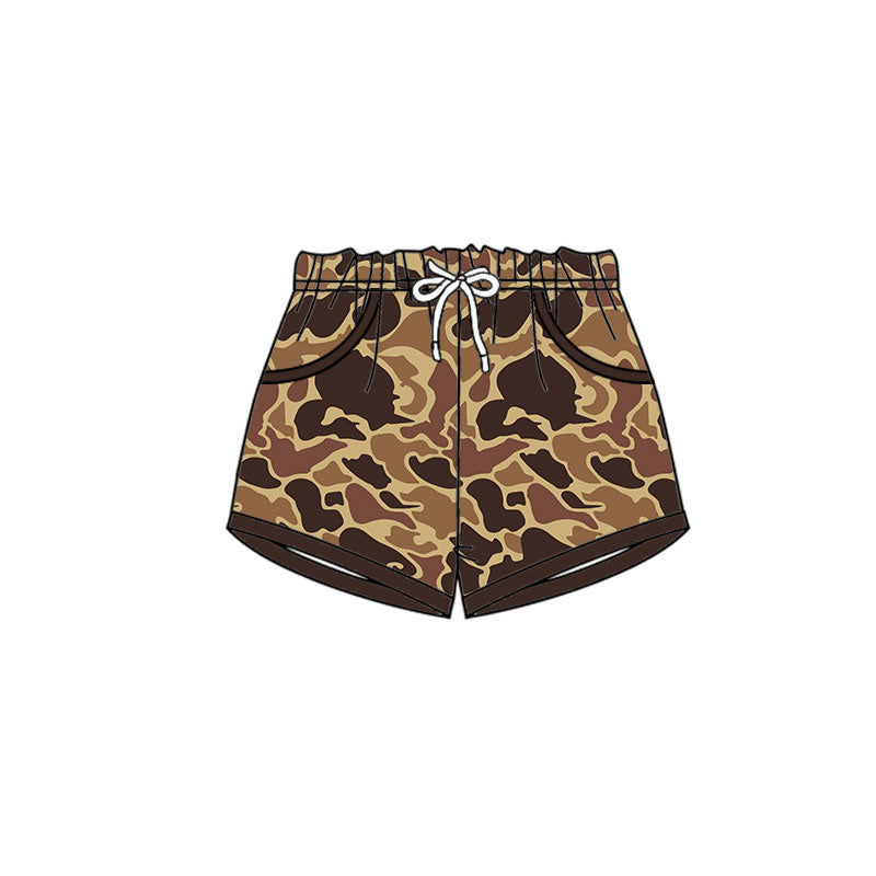 Pre order camo pocket shorts kids clothing