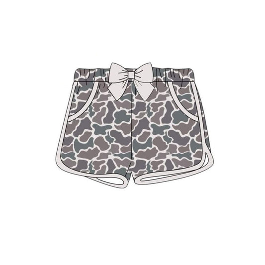 Pre order girls camo shorts with pocket
