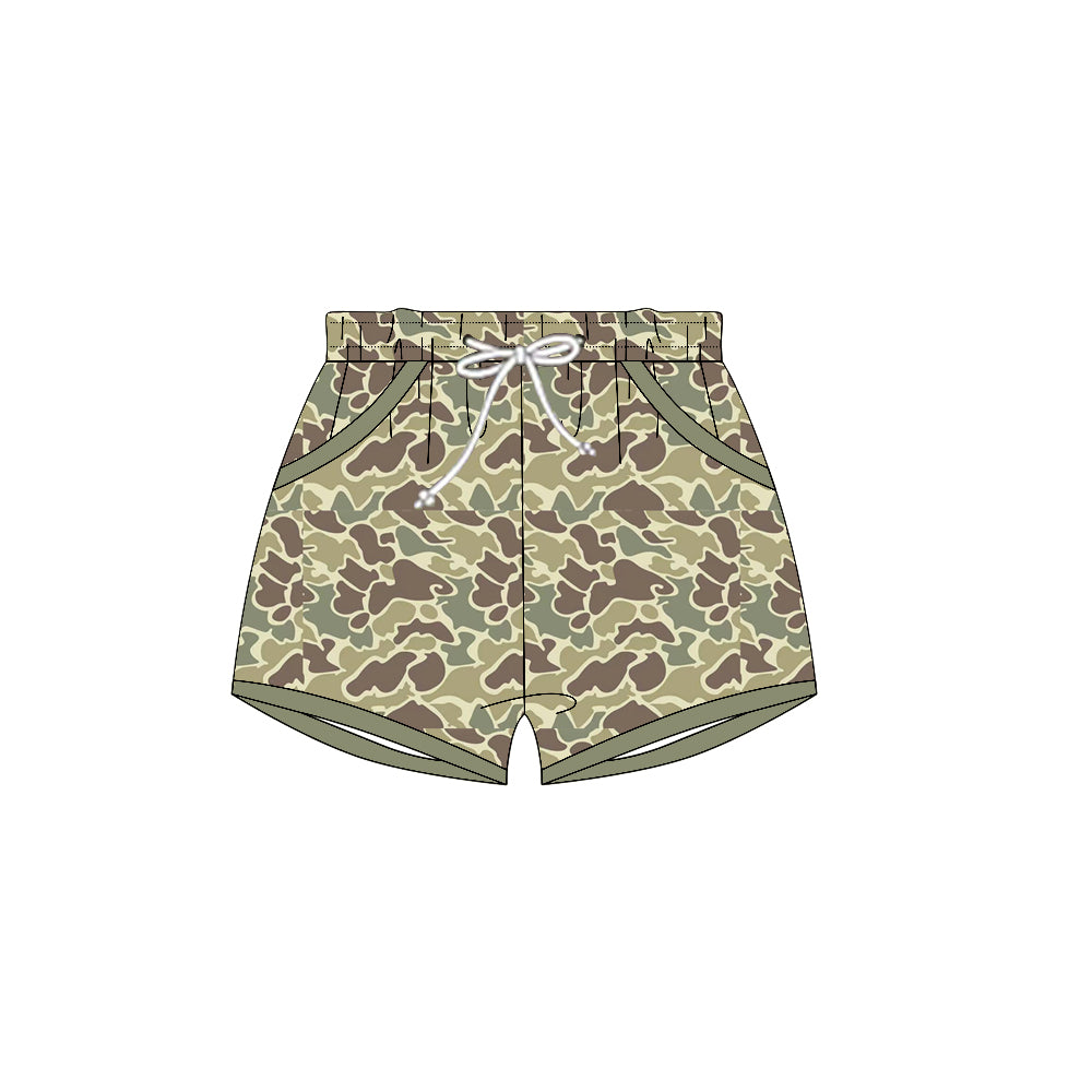 Pre order camo shorts with pocket