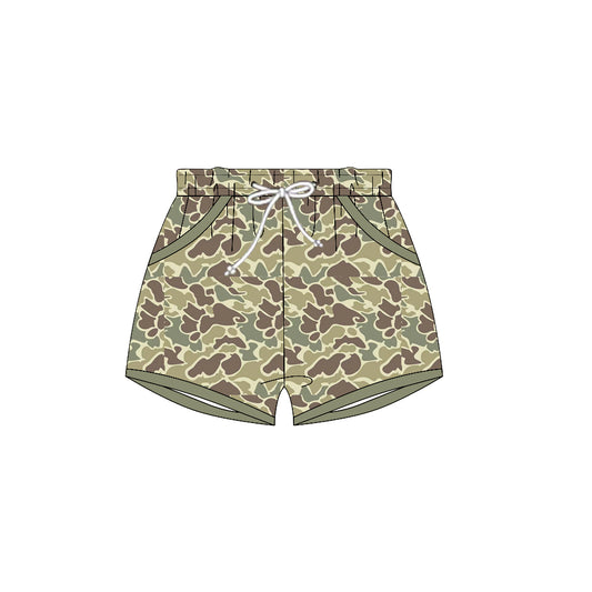 Pre order camo shorts with pocket