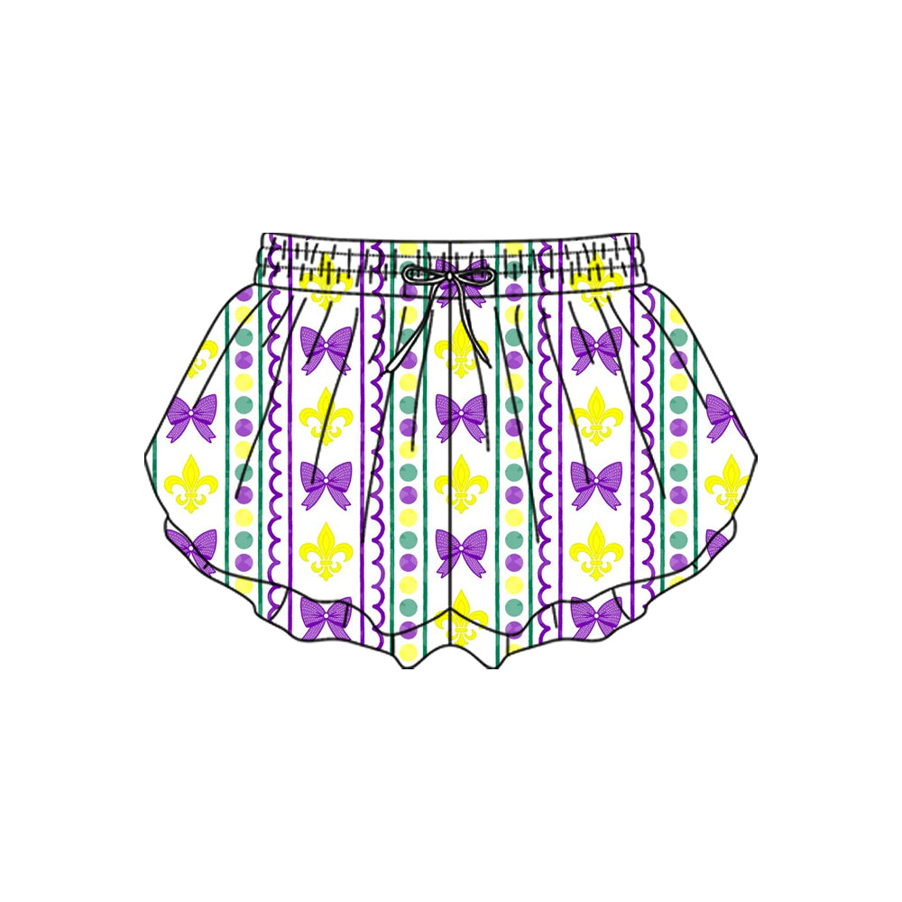 Pre order mardi gras athletic girl shorts