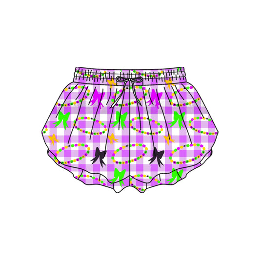 Pre order mardi gras athletic girl shorts
