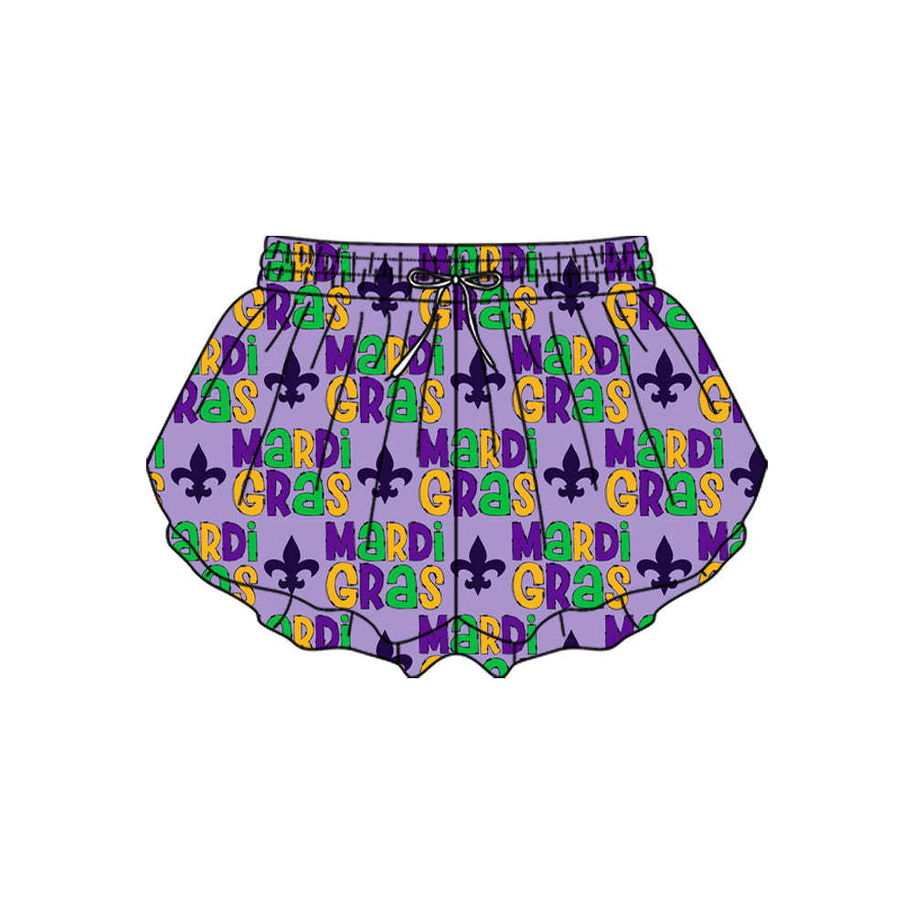 Pre order mardi gras athletic girl shorts