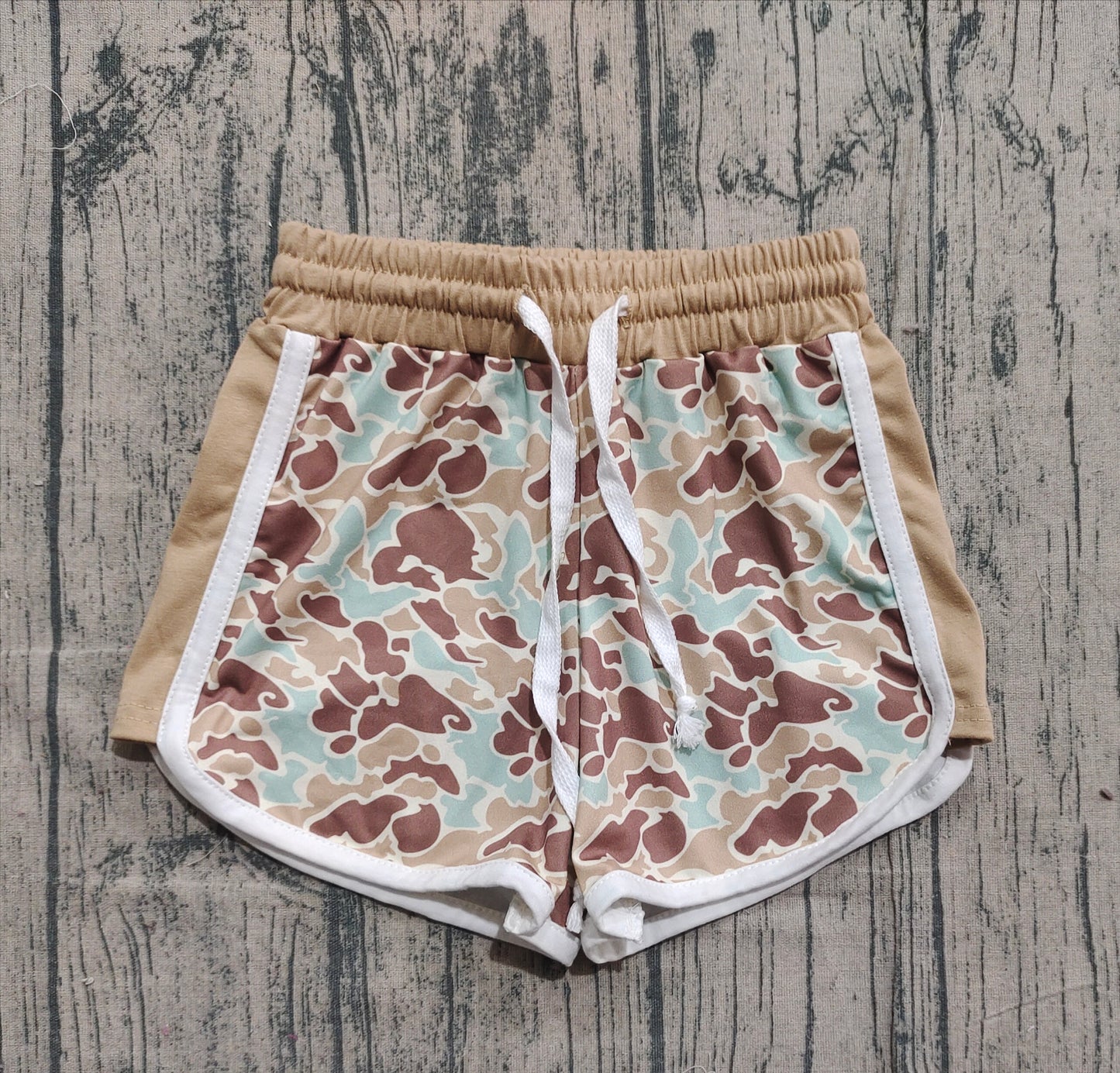 Pre order girl's camo shorts