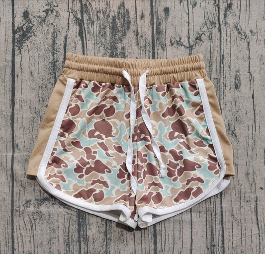 Pre order girl's camo shorts