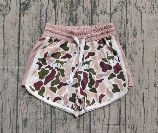 Pre order girl's camo shorts