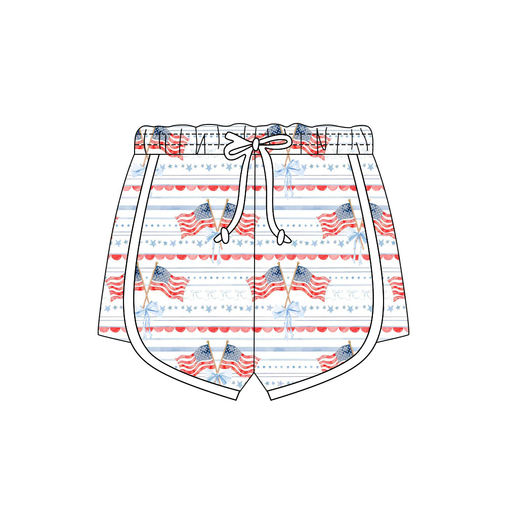 Pre order 4th of july girl shorts