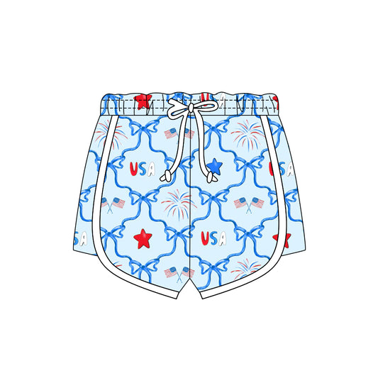 Pre order 4th of july girl shorts