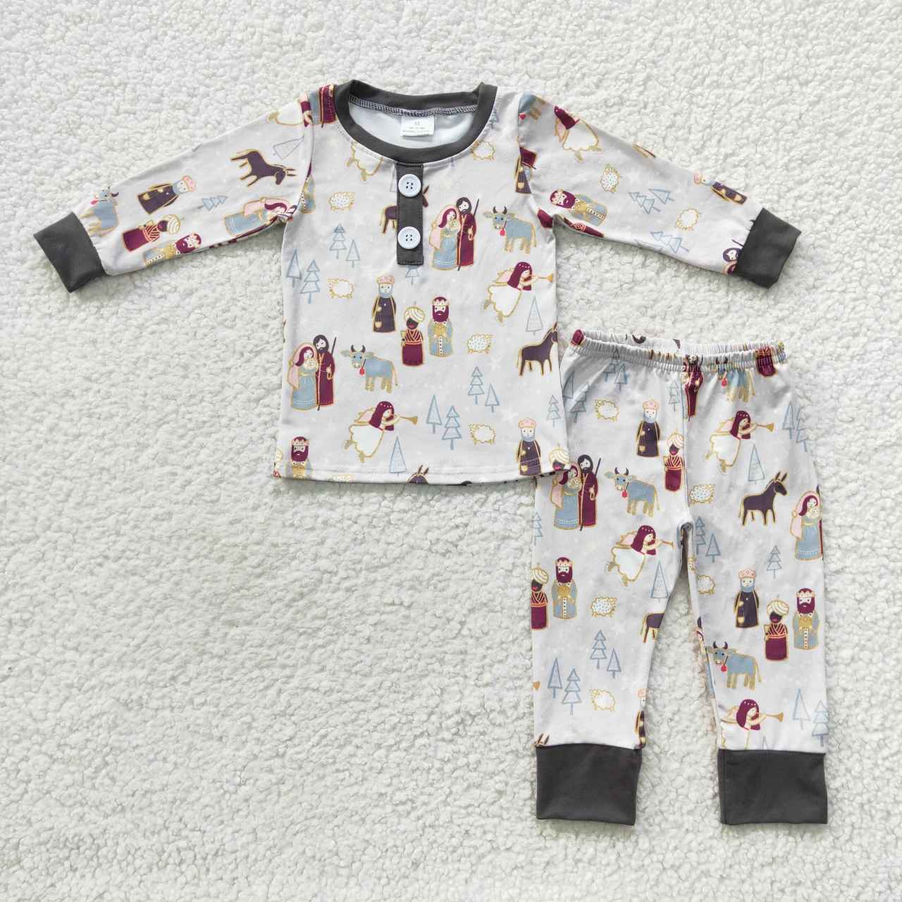 Sibling kids boy nativity 2pieces pajama