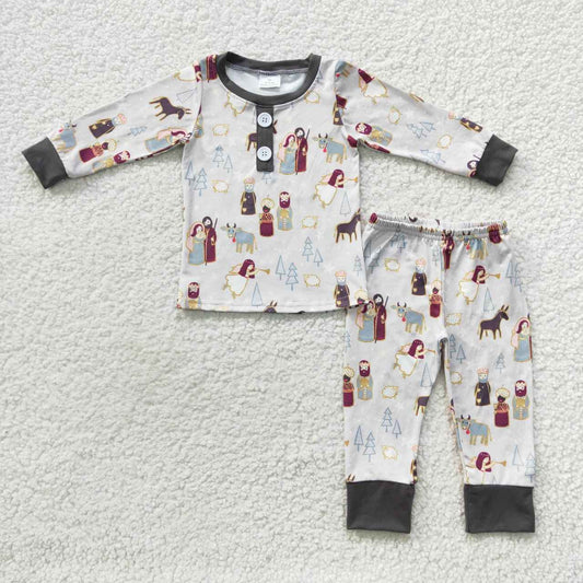 Sibling kids boy nativity 2pieces pajama