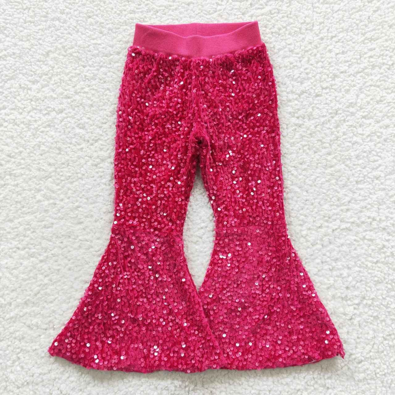 hot pink sequins bottom girl pants trousers