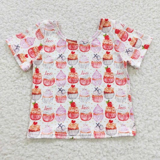 xo love cake girls valentine shirt