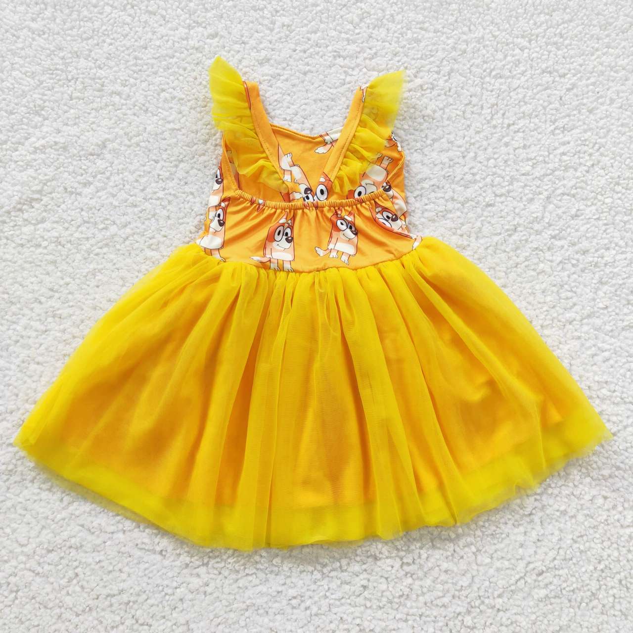 children's clothing girl yellow blu*y tutu dress party dresses