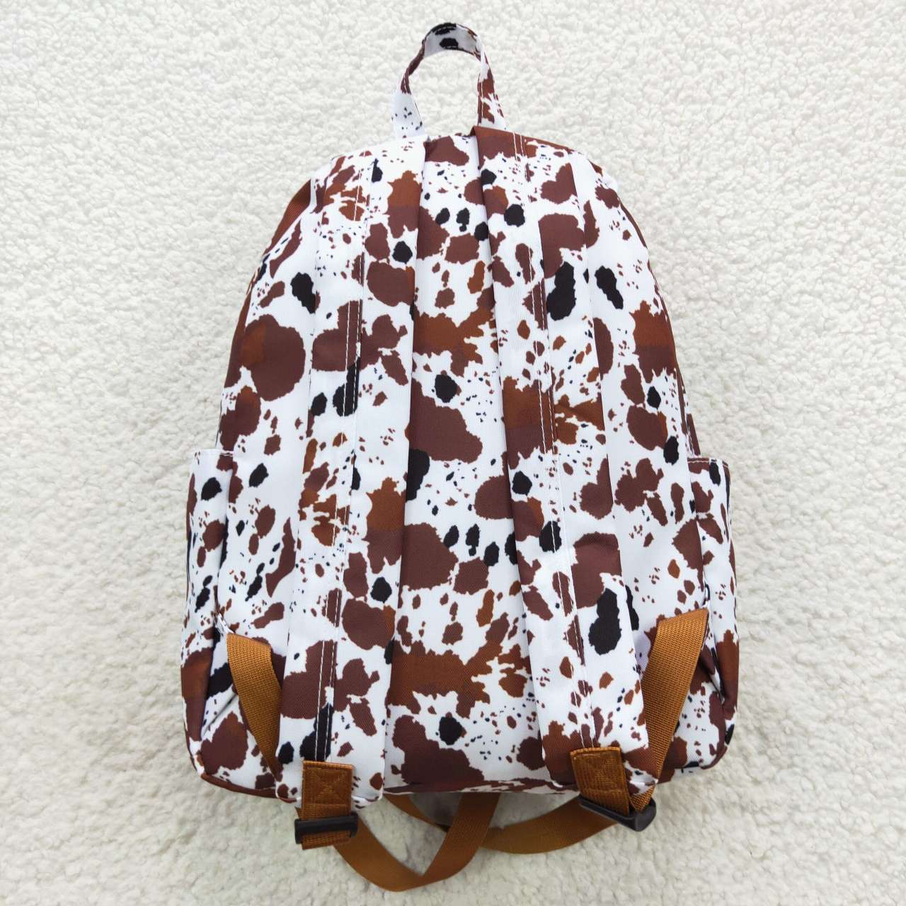 Cow print kids backpack school bag