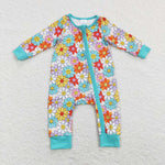 smile sunflower baby zip sleeper