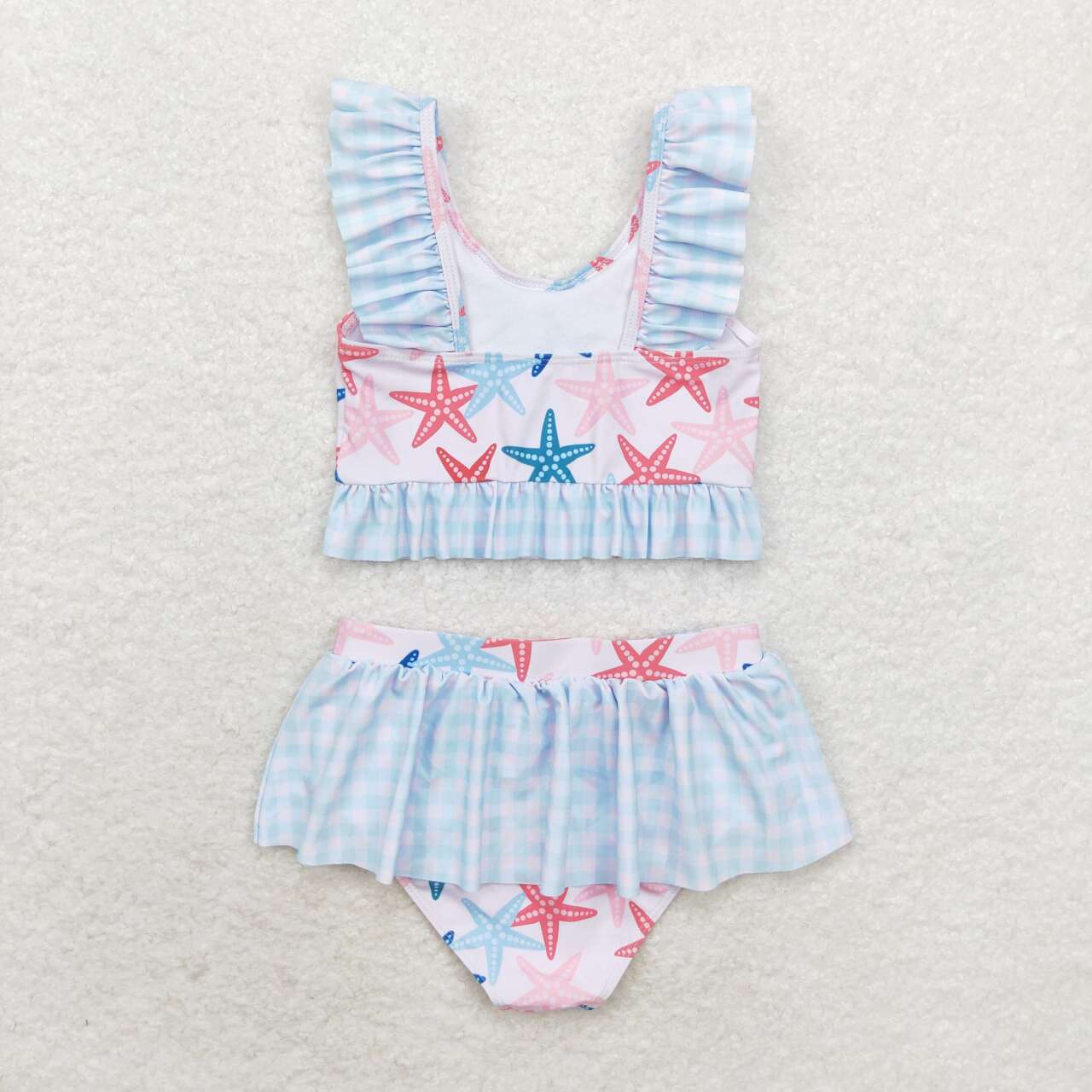 starfish two piece ruffle swimsuit girl swimwear