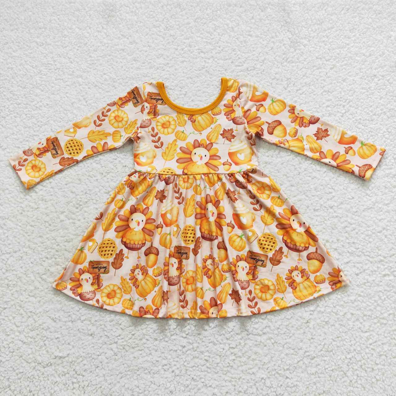 thanksgiving day turkey twirl dress girl fall dresses