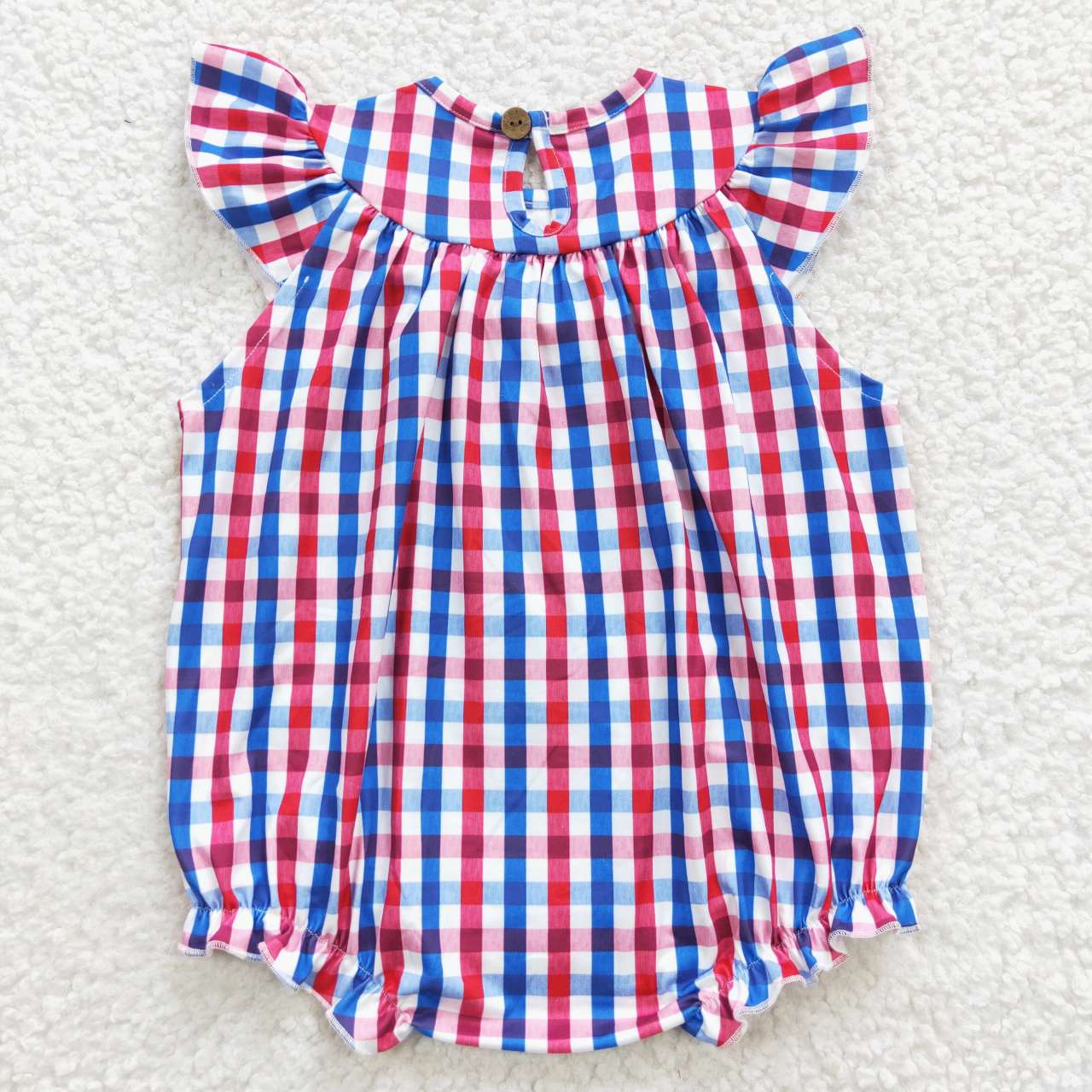 baby 4th of july flag smocked romper