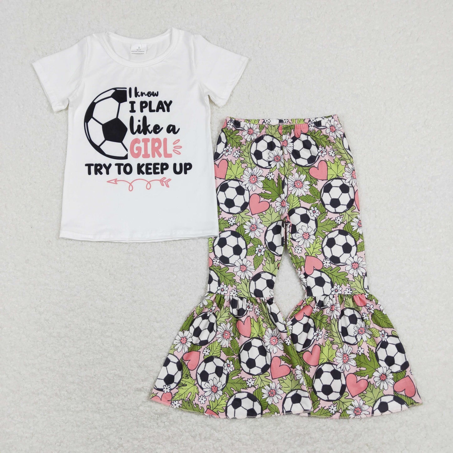 soccer bell bottom outfit clothes set