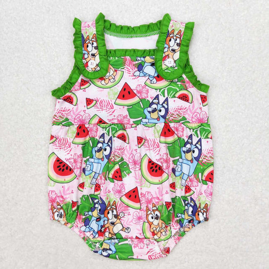 baby girl blu*y watermelon print bubble