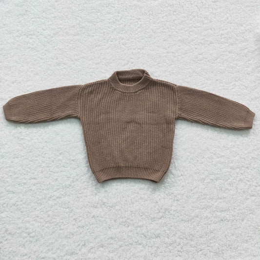 dark Khaki sweater kids winter clothing