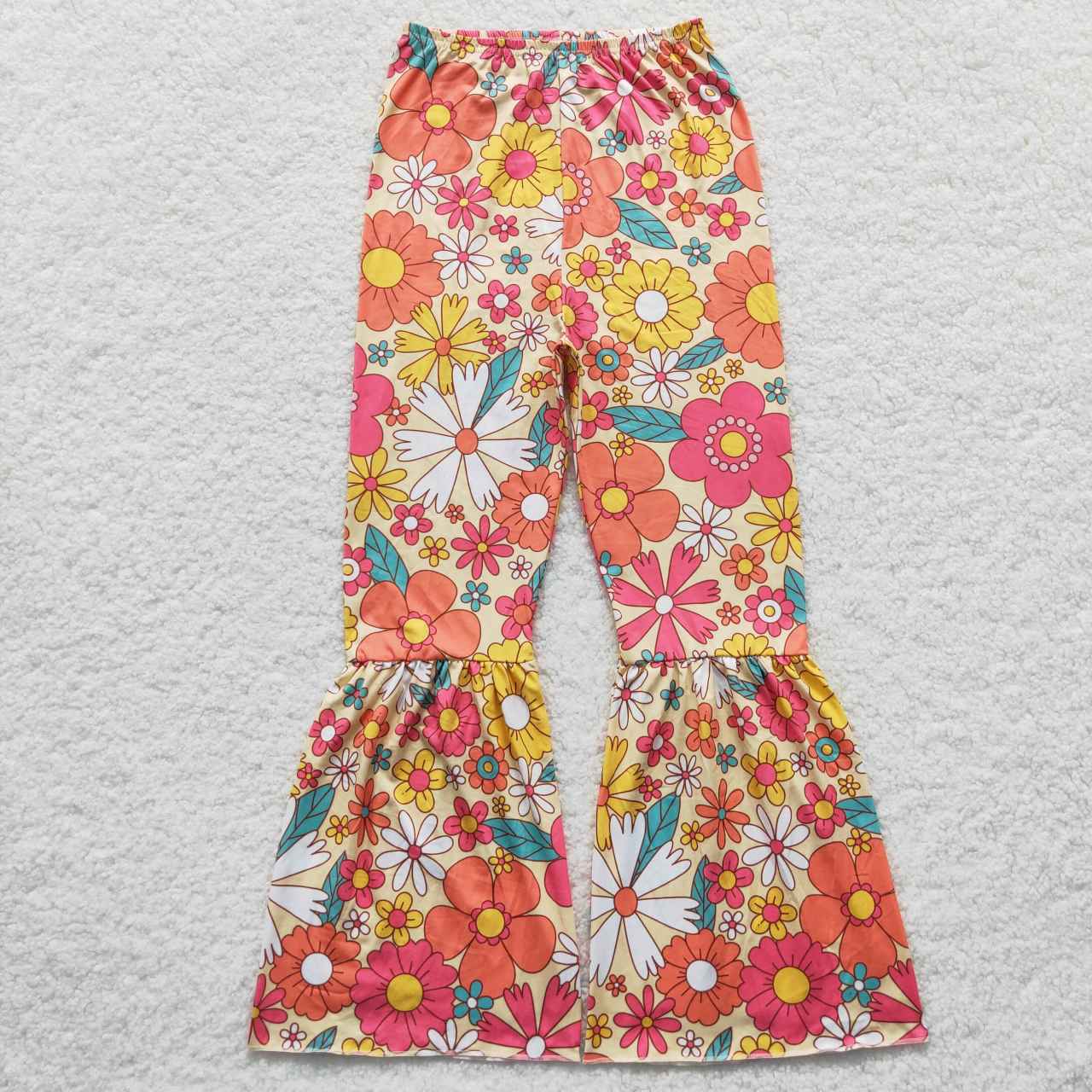 Adult flower pattern flare pants