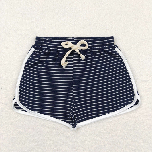 black striped girls summer shorts