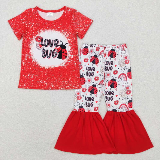 red bug outfit kids girl pretty valentine clothes