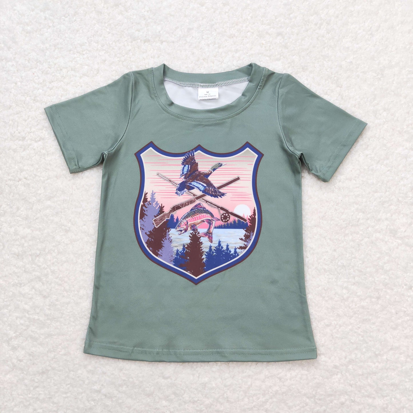 boy hunting tee summer t-shirt kids clothing