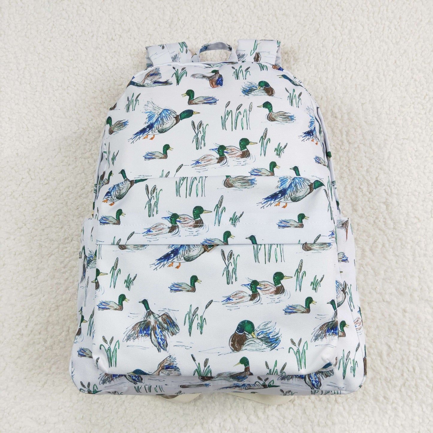 duck print children backpack