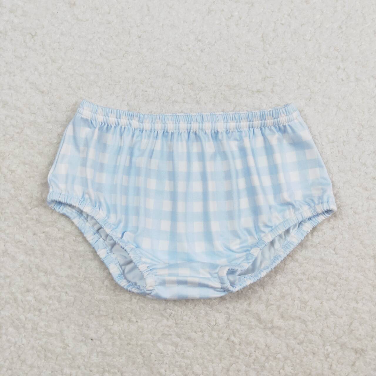 light blue plaid bloomer baby boy underwear