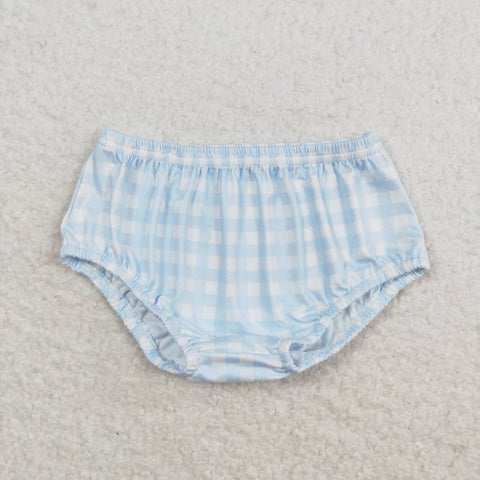 light blue plaid bloomer baby boy underwear