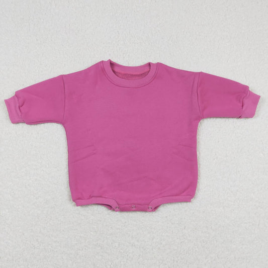 winter long sleeve cotton hot pink baby romper