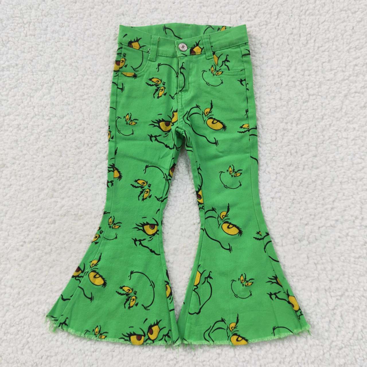 Grinch denim flare pants girls jeans