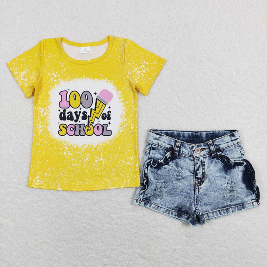 back to school denim shorts outfits girl clothing
