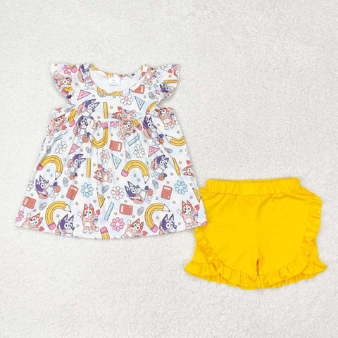 girls back to school outfit yellow