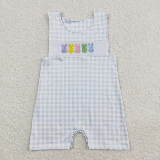 baby boy easter embroidery tank romper colorful peeps