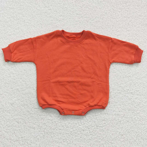 solid color rust red cotton toddler romper bodysuit