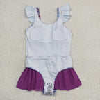 1 piece fish scale kids girls swimsuit
