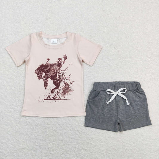 boy rodeo shorts set outfit
