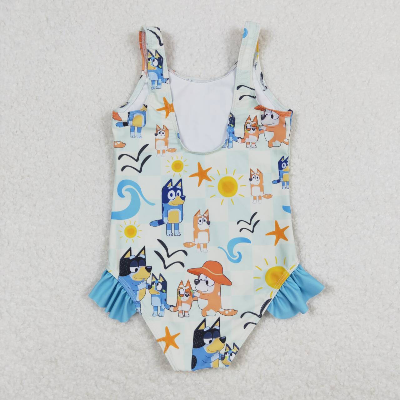 sunshine dog girl one piece swimsuit tankini