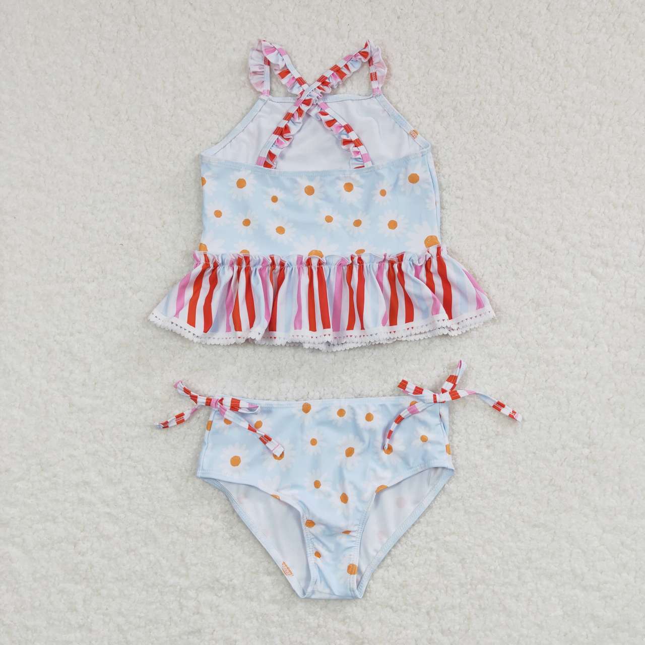 girls 2pieces floral swimsuit