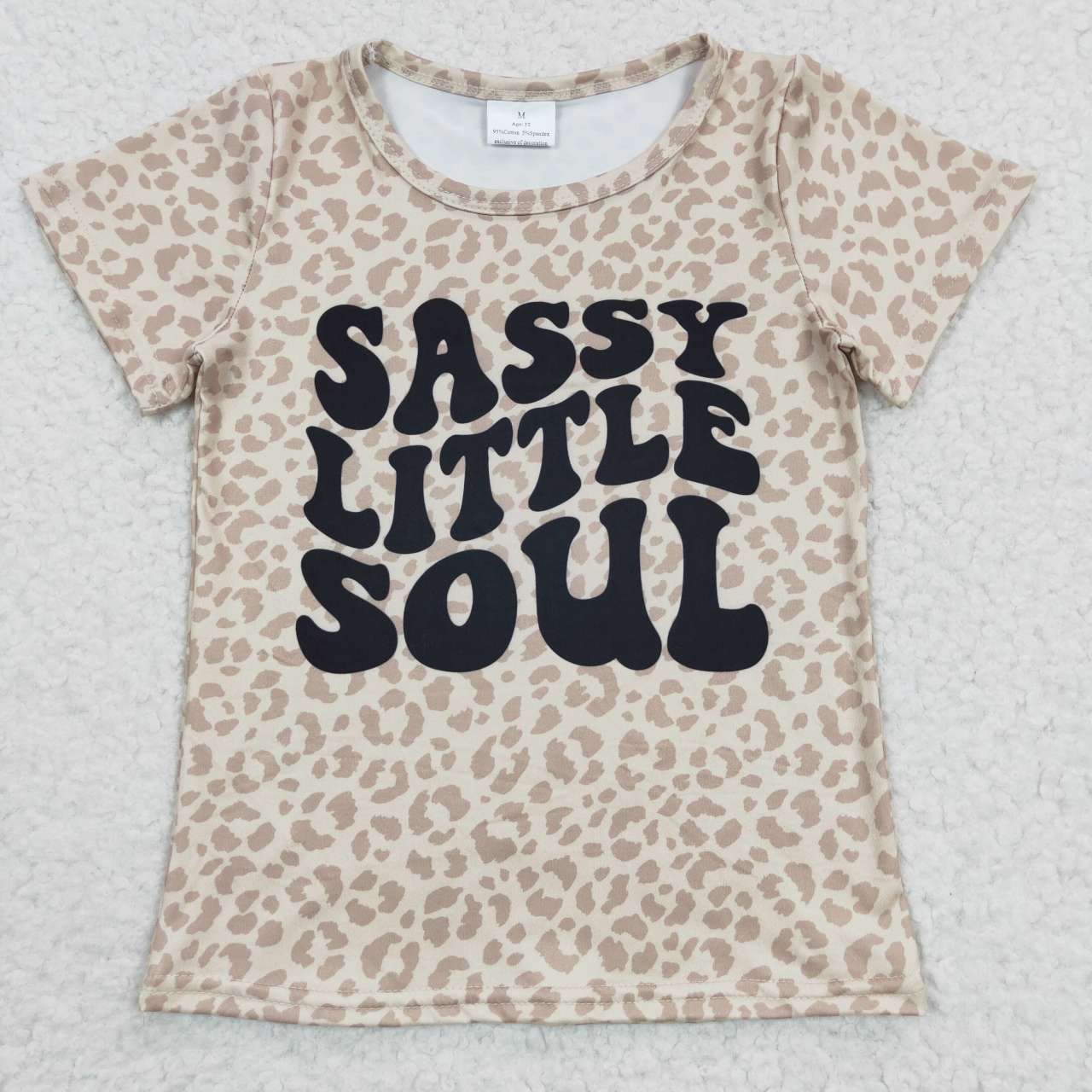 sassy little soul girl leopard tee t-shirt