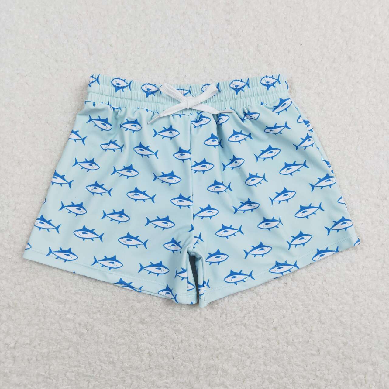 baby boy shark print trunk swim shorts