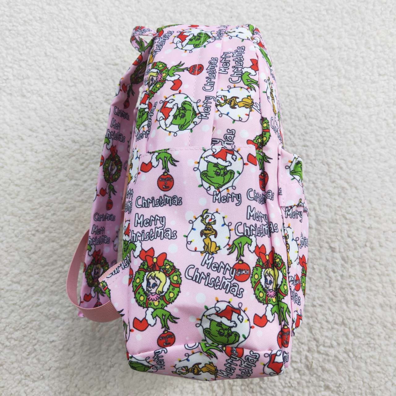 merry christmas print kids school backpack bag
