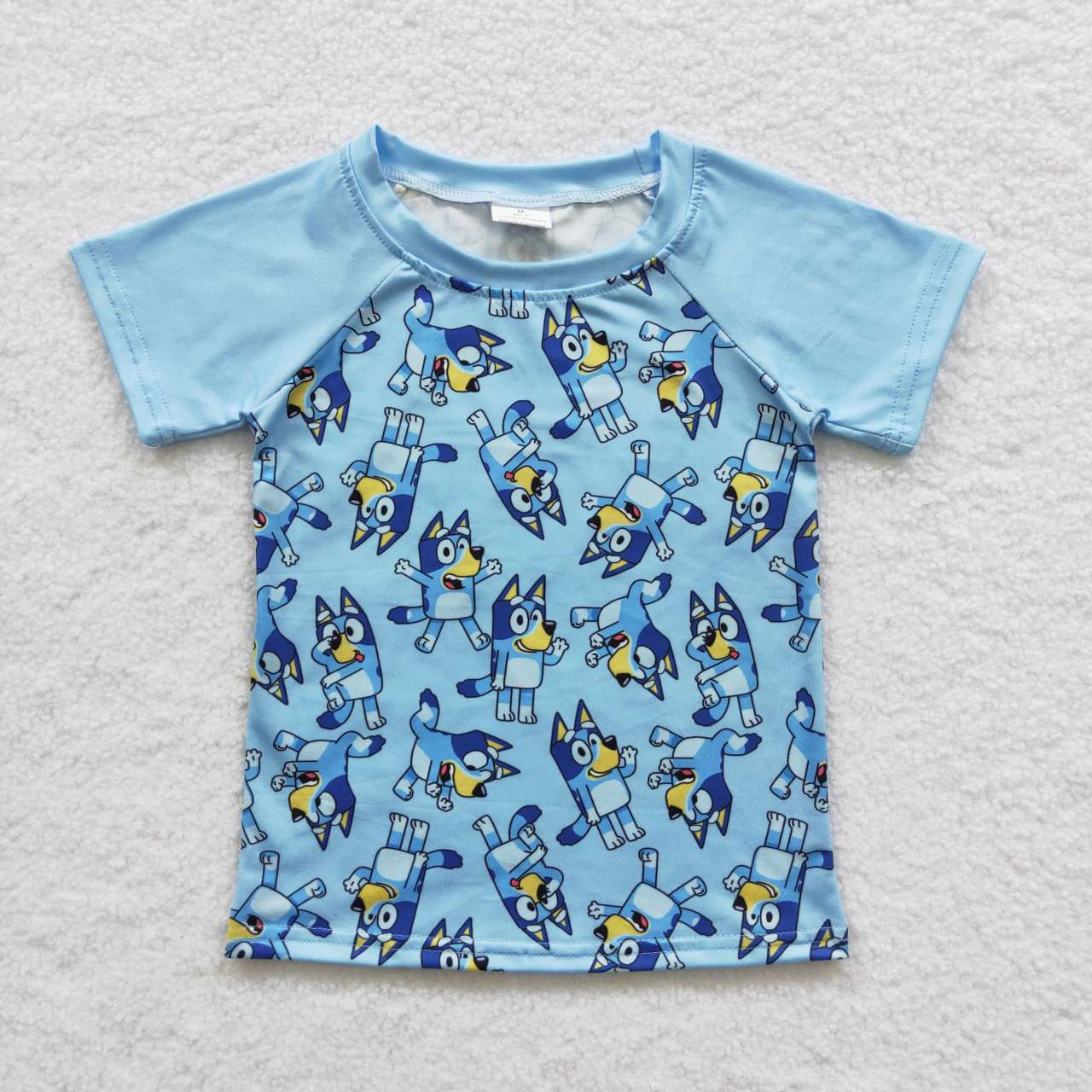 little boy blue bluey raglan t-shirt