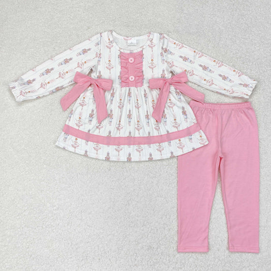 pink nutcracker&ballet bow legging set