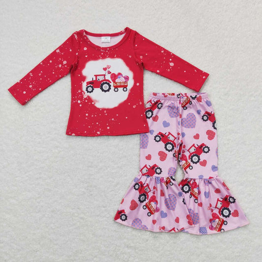 heart truck Valentine bell bottom outfit