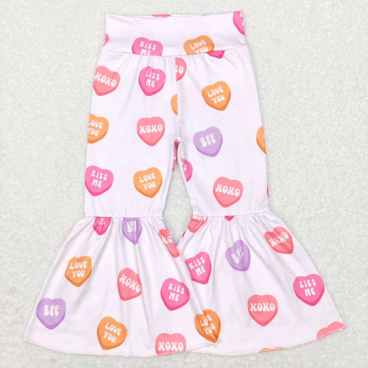 valentine candy bell bottom flare pants girl clothing